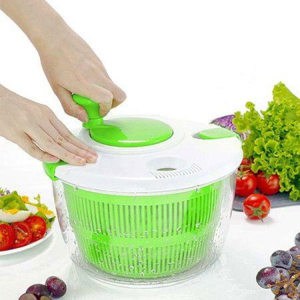 Salad Spinner Dryer Cooking Grips Salad Spinner - 5L Large Capacity Easy Spin For Tastier Salads & Dishwasher Safe.