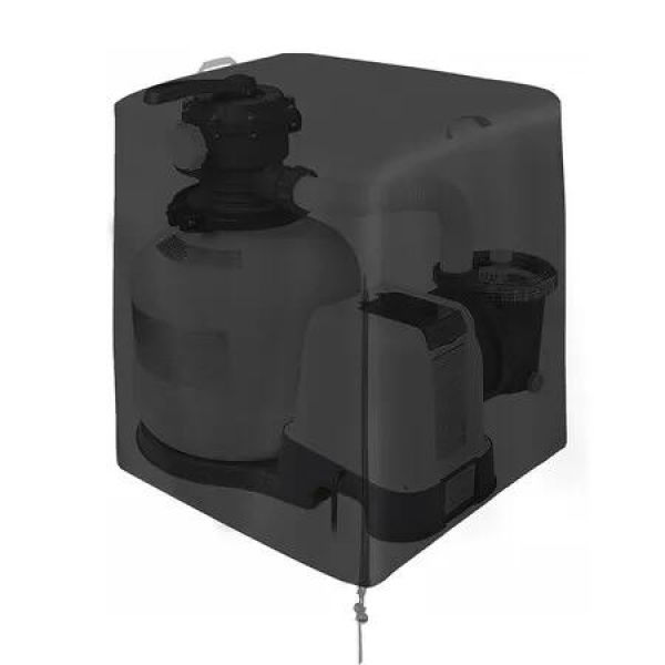 Sand Pool Filter Cover for Intex Sand Filter Pump, Waterproof Pool Pump Cover Above Ground for most 13 to 16in Pool Filters, 66 x 62 x 72 CM