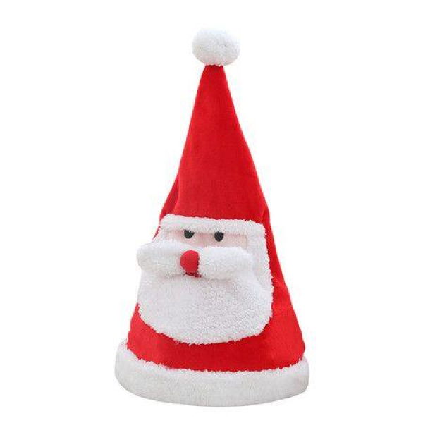 Santa Hat Glowing Singing Dancing Christmas Gifts With Electric Funny Music 38x20cm