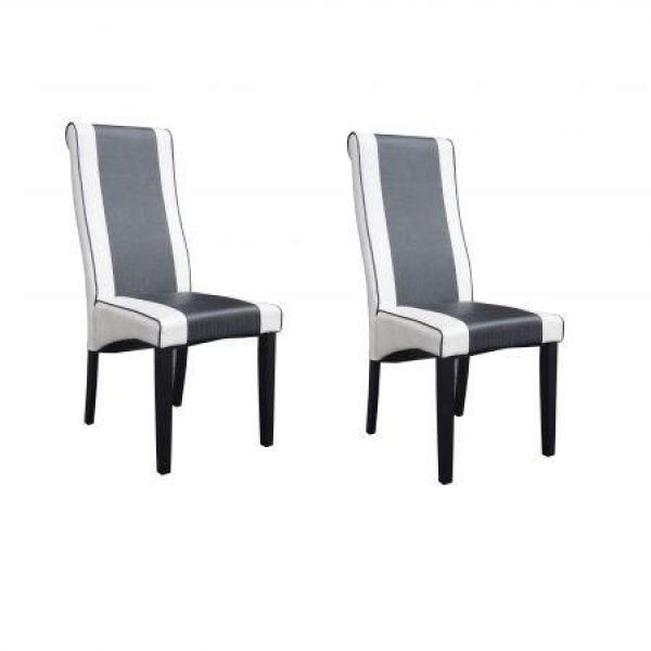 Sarah Black And White Set Of 2 Dining Chair