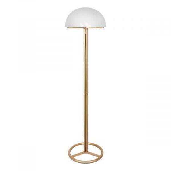 Sarantino Metal Floor Lamp In White Acrylic Shade