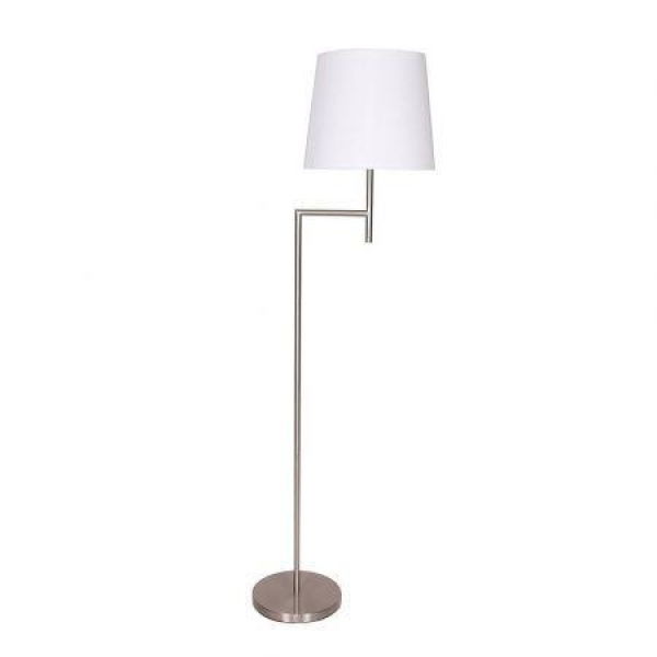 Sarantino Nickel Metal Arc Floor Lamp