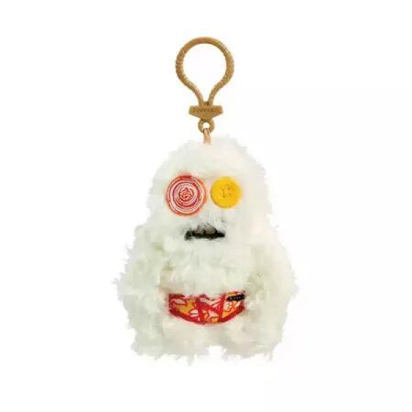 Sasquoosh White Big Tooth Monster Pendant Cute & Funky Plush Keychain Ugly Monster Doll with Tooth Treasure