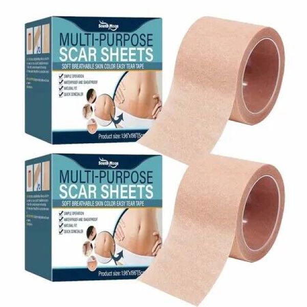 Scar Tattoo Cover Up Tape 2 Boxes Skin Tone Concealer Stickers Invisible Waterproof 5cm x 500cm Patch Body Makeup