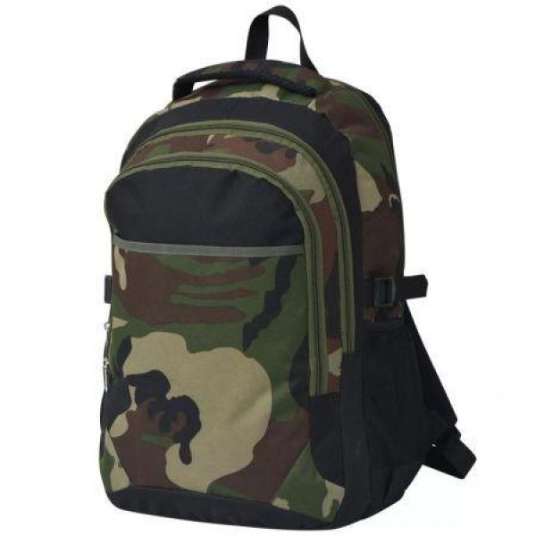 School Backpack 40 L Black And Camouflage