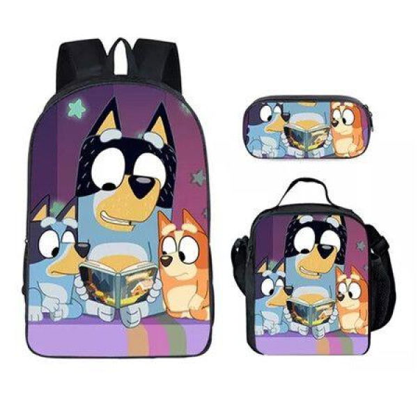 School Bag For Primary And Secondary School Students Three-Piece Set, Backpack+Shoulder Bag+Pencil Case