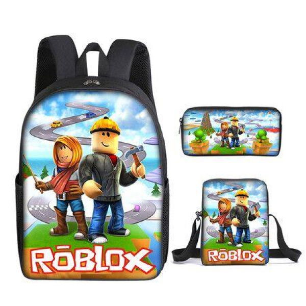 School Bag For Primary And Secondary School Students Three-Piece Set, Backpack+Shoulder Bag+Pencil Case