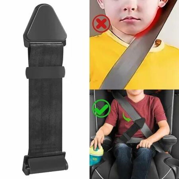 Seat Belt Adjuster, Adjustable Car Seat Belt Adjuster with Clips, Soft Seatbelt Adjuster to Protect Child's Neck and Face, Essential for Children's Travel (1 Pack)