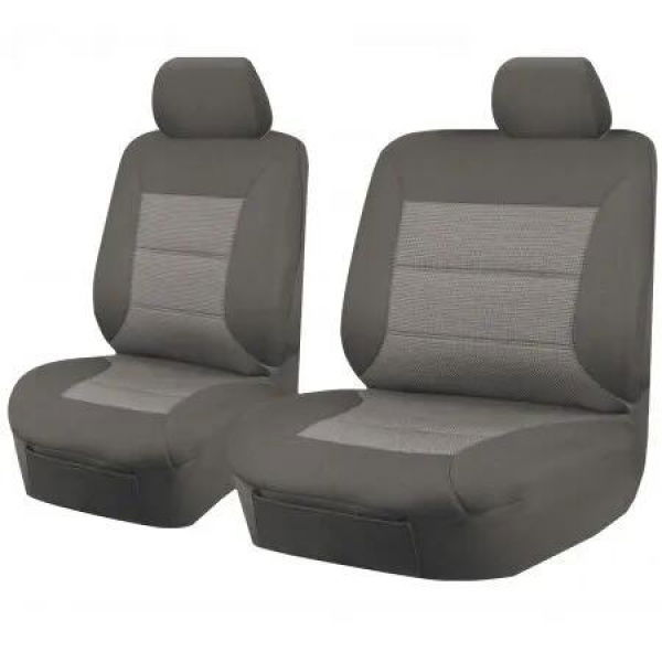 Seat Covers for TOYOTA LANDCRUISER 60.70.80 SERIES HZJ-HDJ-FZJ 1981 - 2010 TROOP CARRIER 4X4 SINGLE CAB CHASSIS FRONT BUCKET + _ BENCH GREY PREMIUM