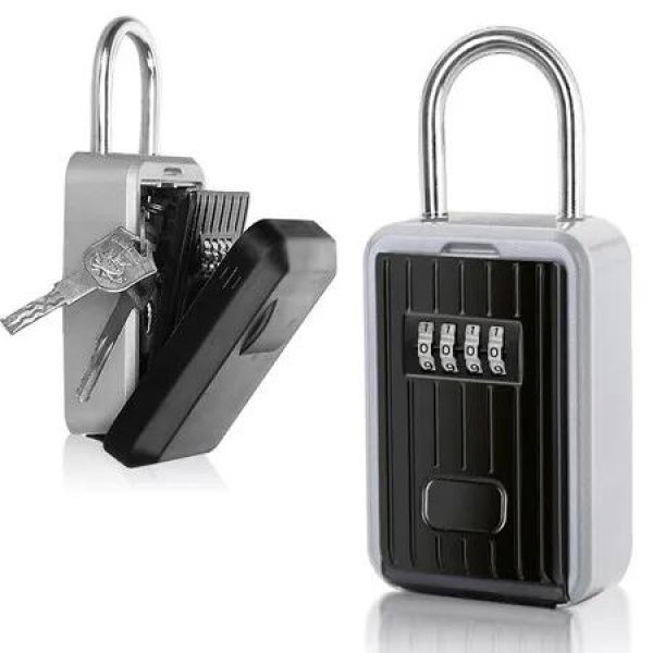 Secure Your Keys - Outdoor Key Lock Box with 4-Digit Resettable Combination for Convenient and Safe Key Storage