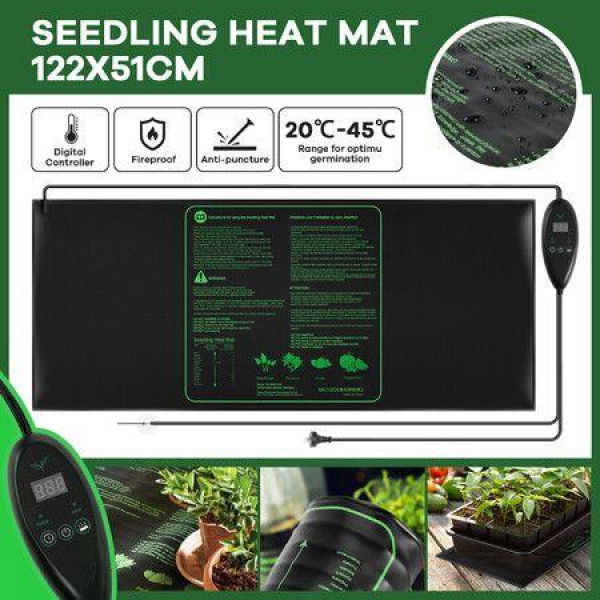 Seedling Heat Mat Plant Heated Germination Warming Pad Starter Grow With Digital Temperature Controller 160W