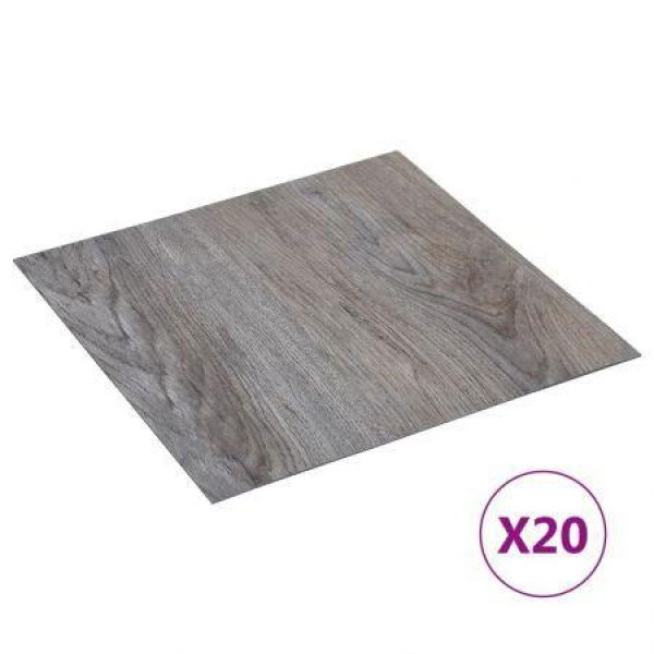 Self-adhesive Flooring Planks 20 Pcs PVC 1.86m Light Brown.