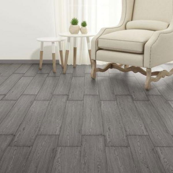 Self-adhesive PVC Flooring Planks 2.51m 2mm Dark Grey.