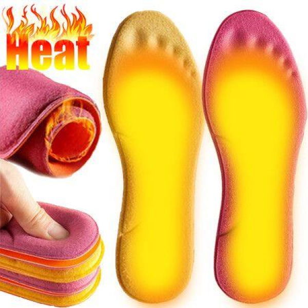 Self-heated Insoles Feet Massage Thermal Thicken Insole Memory Foam Shoe Pads Winter Warm Men Women Sports Shoes Pad Accessories Color Purple Size 41-42