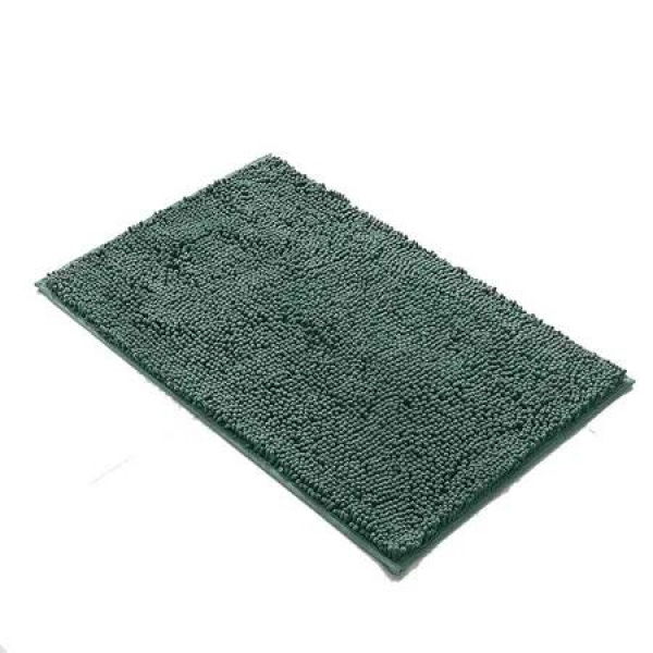 Set of 1 Highly Absorbent Microfiber Door Mat Pet Rug Non Slip Thick Washable Soft Chenille for Kitchen Bedroom Indoor Outdoor Green 60x40cm