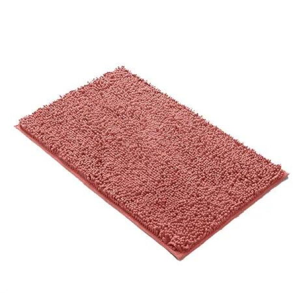 Set of 1 Highly Absorbent Microfiber Door Mat Pet Rug Non Slip Thick Washable Soft Chenille for Kitchen Bedroom Indoor Outdoor Pink 60x40cm