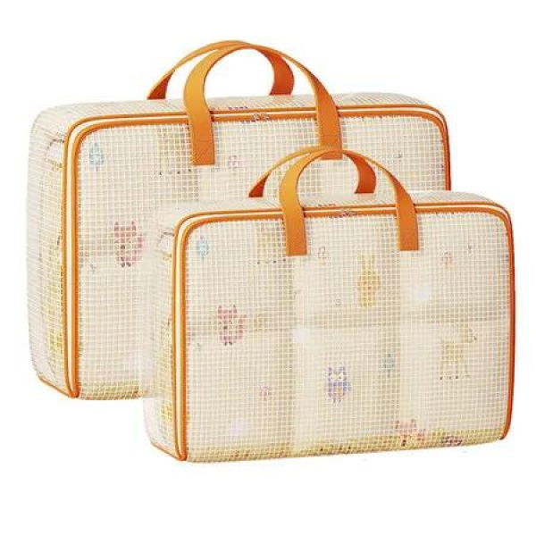 Set of 2 75L 120L PVC Moving Packing Bags Household Storage Organizer Transparent Quilt Bags for Clothing