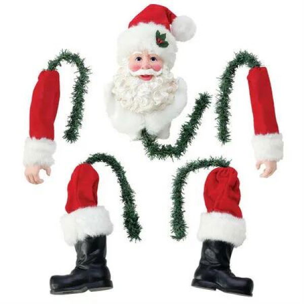 Set of 5 Christmas Tree Topper Decor Santa Claus with Head Arms and Legs for Tree Ornaments Christmas Gift