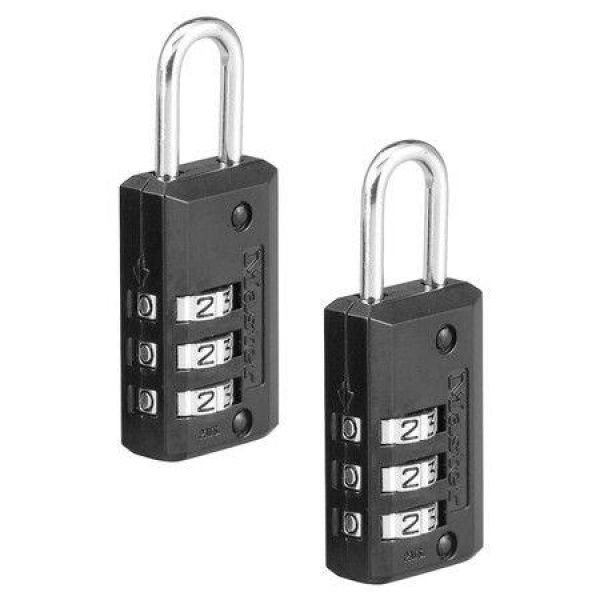 Set Your Own Combination Luggage Lock Black (2 Pack).