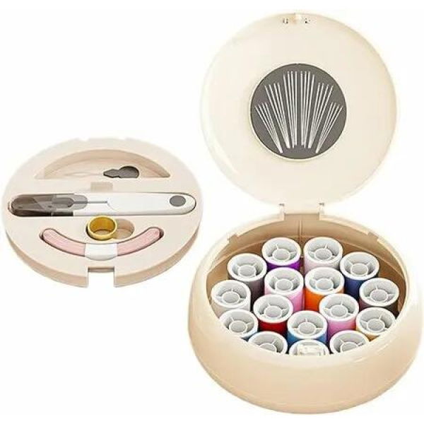 Sewing Kit Magnetic Portable Family Mini Home Travel Repair Storage Box DIY Crafts Needle Thread Supplies Holiday Gift