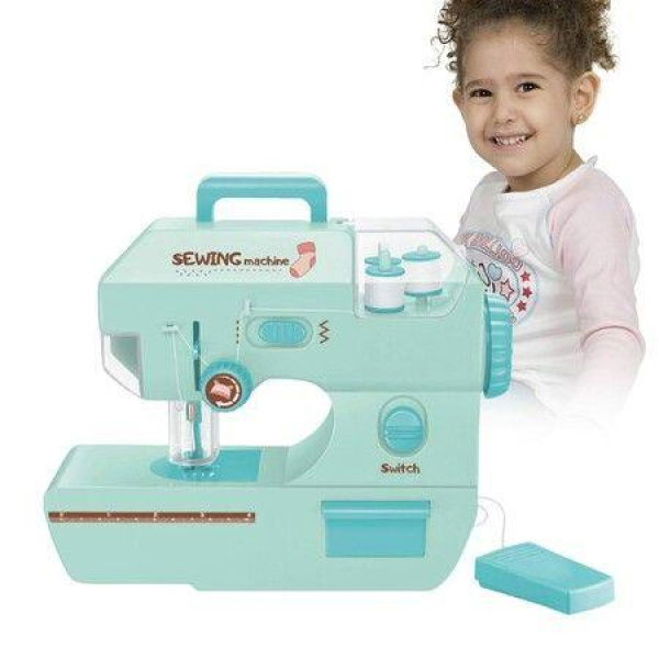 Sewing Machine Toy Sewing Kit For Children From 8 To 12 Years Old Interesting Educational Toy Suitable For Kid And Beginners Travel Gift Color Green