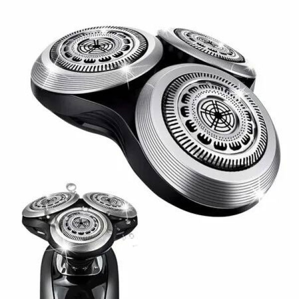 SH90 Replacement Rotary Heads for Philips Norelco Shavers Series 9000 New Version with Metal Wheel Buckle and Double-Layer Precision Blades