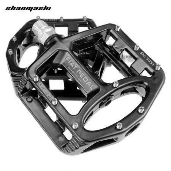 shanmashi MG 5051 2PCS Flat Bicycle Pedals Magnesium Alloy, Black