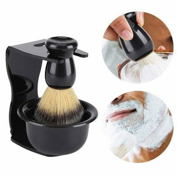 Shaving Brush Set Shaving Bowl Shaving Brush Stand Acrylic Shaving Brush 3 PCS For Shave Beard