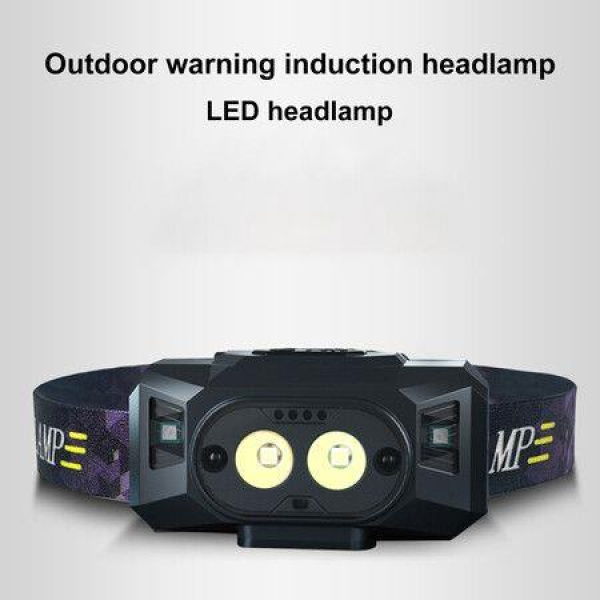 Shock Proof Headlight LED 6 Light Modes Compact Auto Sensor Head Lamp Torch For Runner