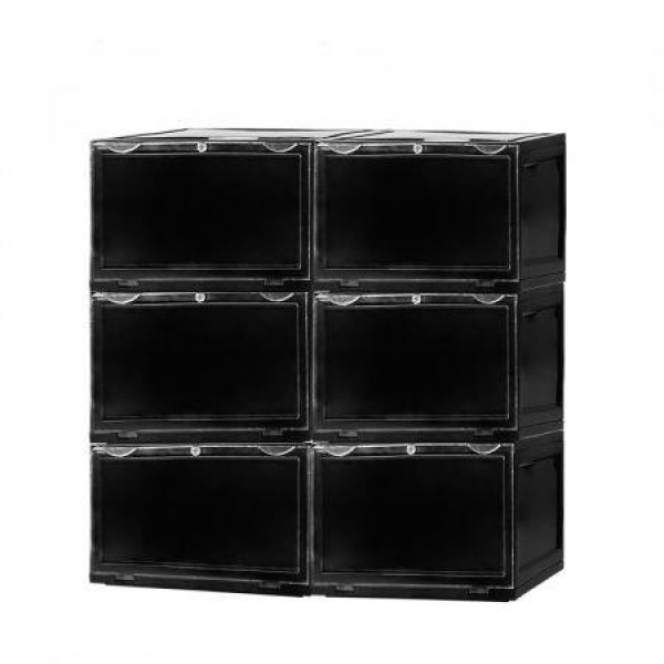 Shoe Box Acrylic Sneaker Display 6PC Black