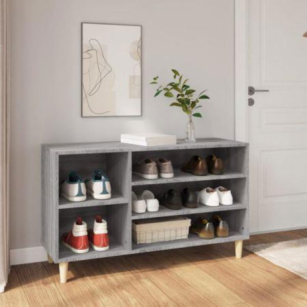 Shoe Cabinet Grey Sonoma 102x36x60 Cm Engineered Wood