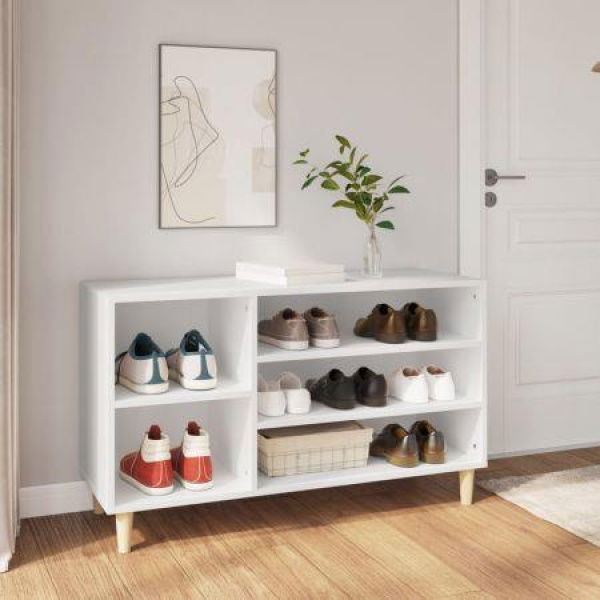 Shoe Cabinet White 102x36x60 Cm Engineered Wood