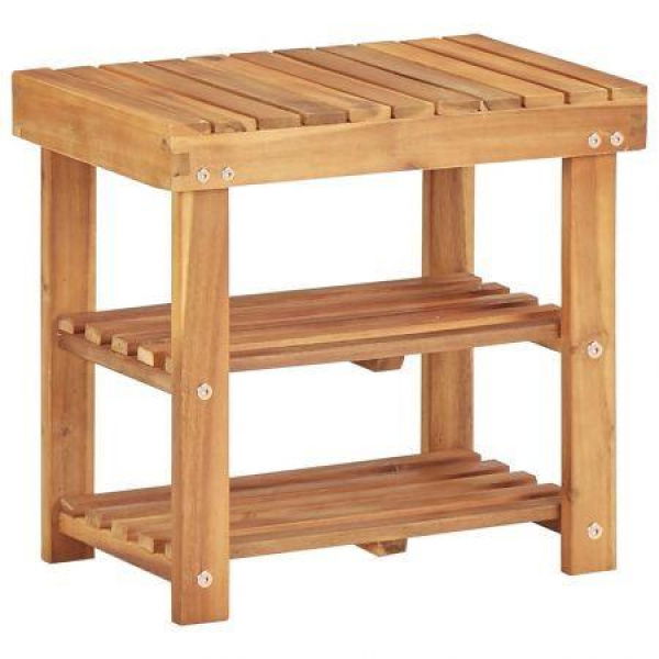 Shoe Rack 50x32x45 Cm Solid Acacia Wood