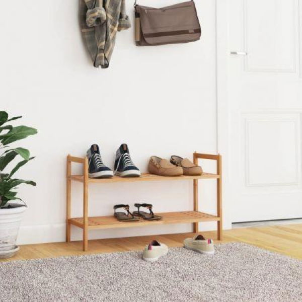 Shoe Rack 69x27x41 Cm Solid Wood Walnut