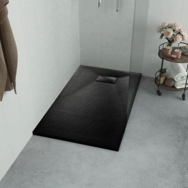 Shower Base Tray SMC Black 100x80 Cm