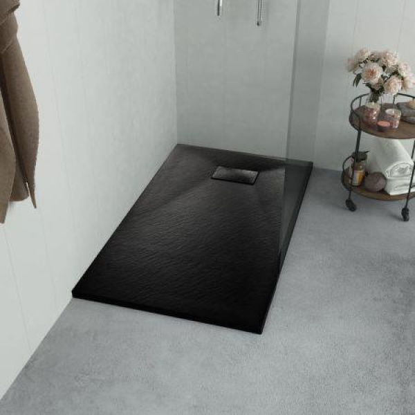 Shower Base Tray SMC Black 90x90 Cm