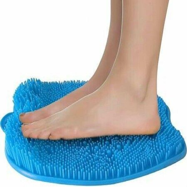 Shower Foot Massager Scrubber - Improves Foot Circulation & Reduces Foot Pain - Soothes Tired Achy Feet And Scrubs Feet Clean - Non-Slip With Suction Cups.