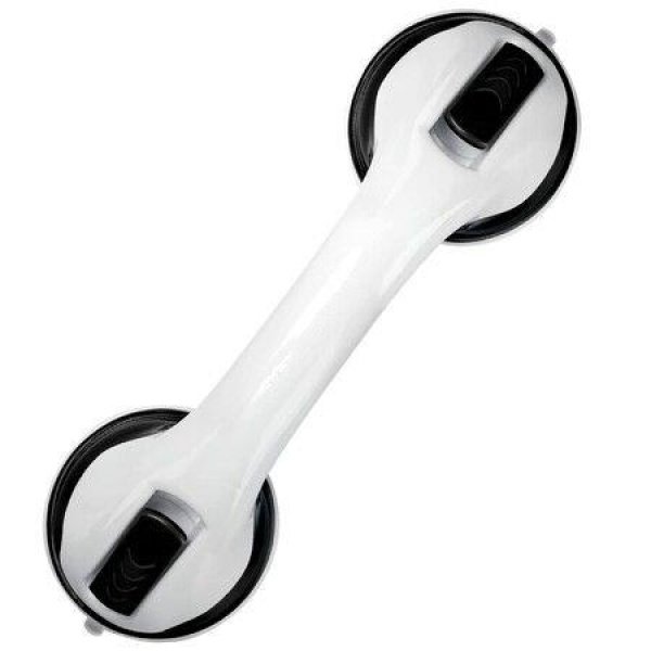 Shower Handle 12-inch Grab Bars For Bathroom Shower Handle With Strong Hold Suction Cup Grip Grab In Bathroom Bath Handle Grab Bars For Bathroom Safety Grab Bar (1 Pc Black)