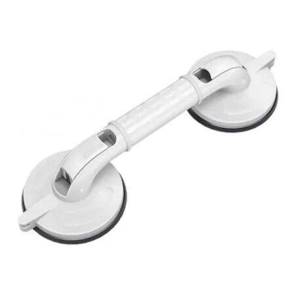 Shower Handle for Bathtubs & Showers, 38CM Grab Bars for Bathroom with Strong Hold Suction Cup, Balance Bar Safety Hand Rail for Elderly White