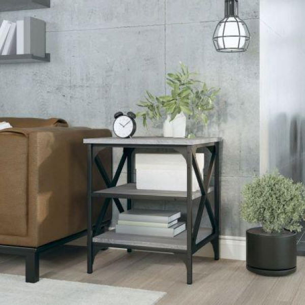 Side Table Grey Sonoma 40x42x50 Cm Engineered Wood