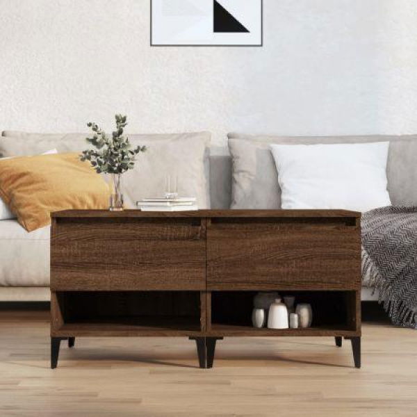 Side Tables 2 Pcs Brown Oak 50x46x50 Cm Engineered Wood