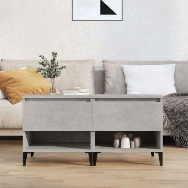 Side Tables 2 Pcs Concrete Grey 50x46x50 Cm Engineered Wood