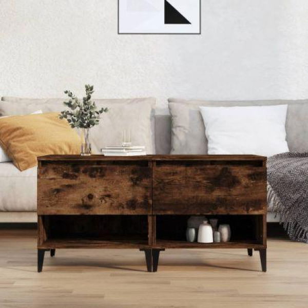 Side Tables 2 Pcs Smoked Oak 50x46x50 Cm Engineered Wood