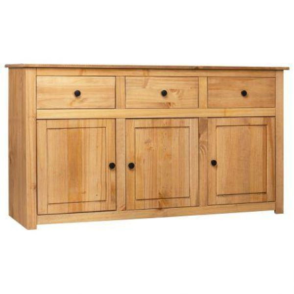 Sideboard 135x40x80 Cm Solid Pinewood Panama Range