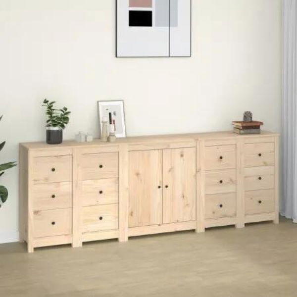 Sideboard 230x35x80 cm Solid Wood Pine