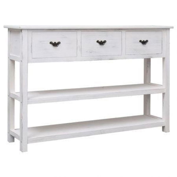 Sideboard Antique White 115x30x76 Cm Wood