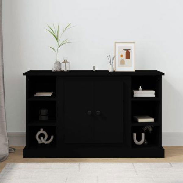 Sideboard Black 100x35.5x60 Cm Engineered Wood.