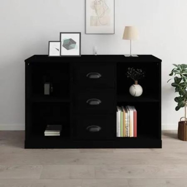 Sideboard Black 104.5x35.5x67.5 cm Engineered Wood