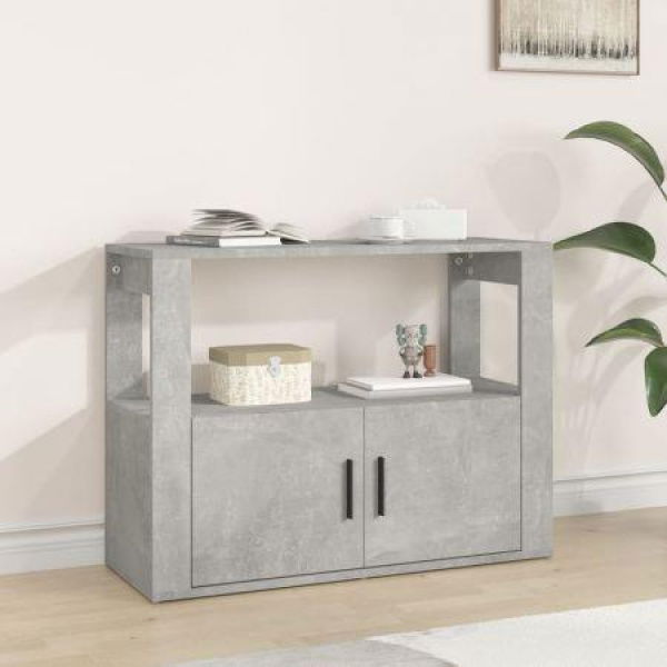 Sideboard Concrete Grey 80x30x60 Cm Engineered Wood