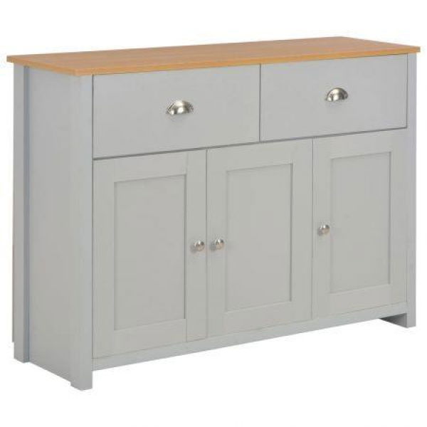 Sideboard Grey 112x35x81 Cm